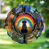 Labrador Black Rainbow Wind Spinner